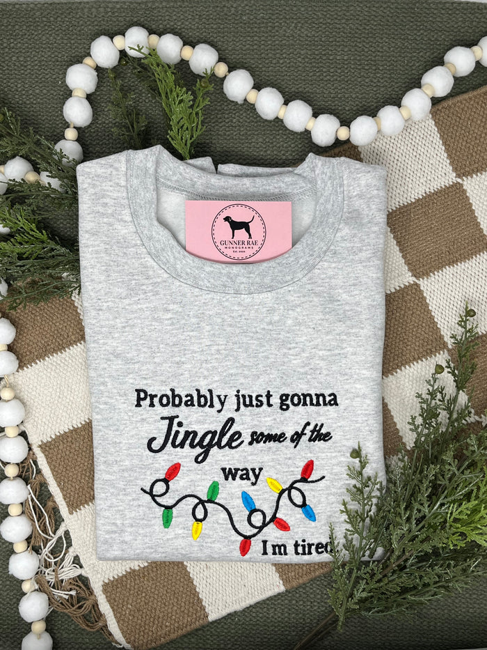 JINGLE SOME OF THE WAY Embroidered T-shirt or Sweatshirt