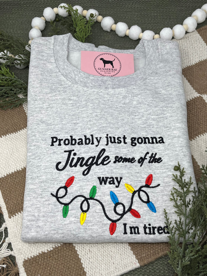 JINGLE SOME OF THE WAY Embroidered T-shirt or Sweatshirt