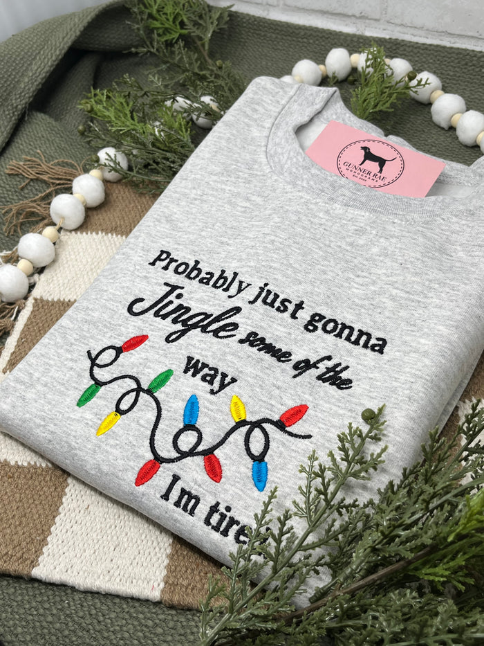 JINGLE SOME OF THE WAY Embroidered T-shirt or Sweatshirt