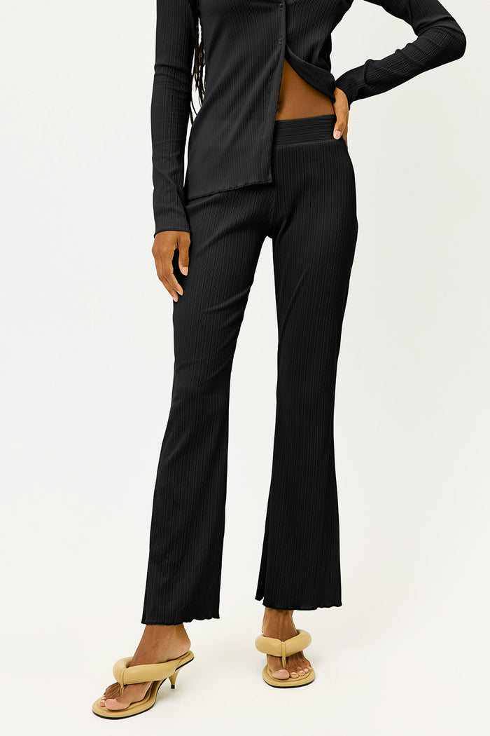 Joey Black Plisse Pants
