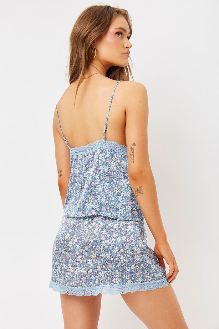 juliet cami silk springtime floral tie top