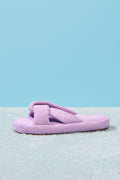 Juna Lilac Terry Slide Sandals