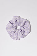 katy purple checker jacquard scrunchie