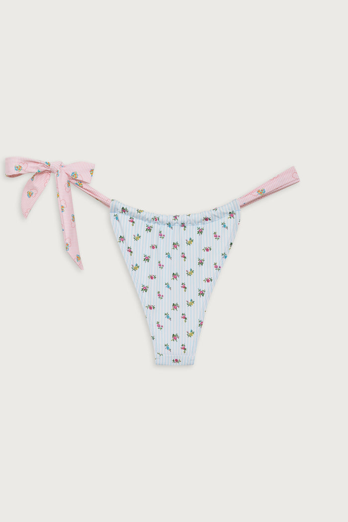 Kealy reversible cheeky bikini bottom cozy stripe