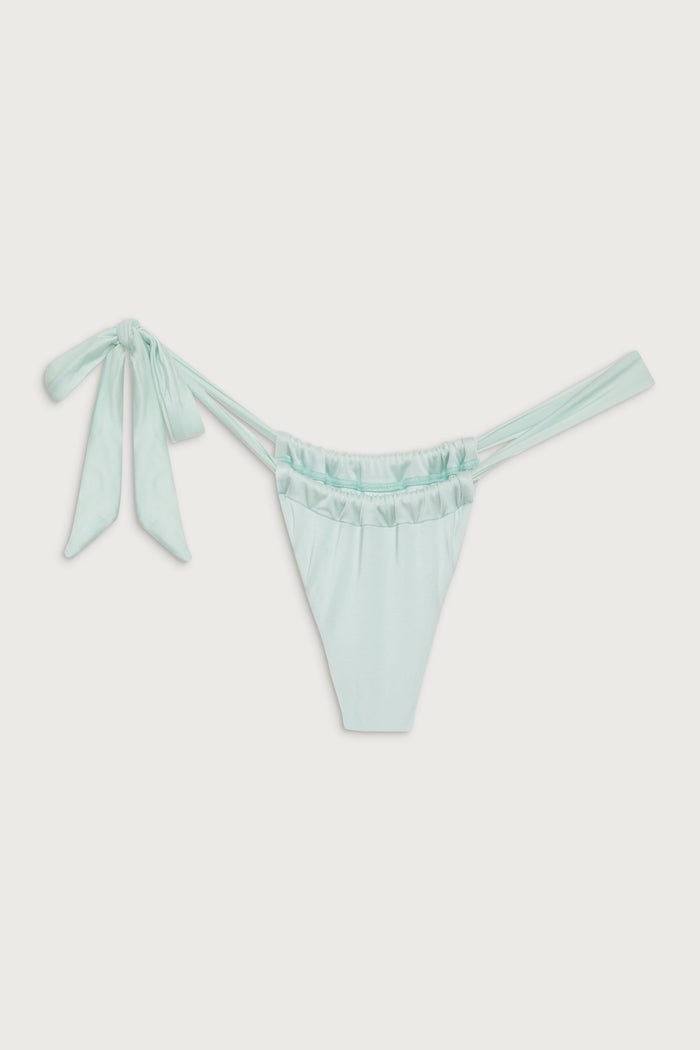 Kealy tie side cheeky bikini bottom pistachio