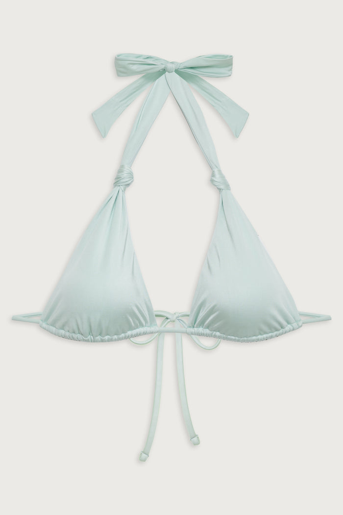 Kealy shine halter bikini top pistachio