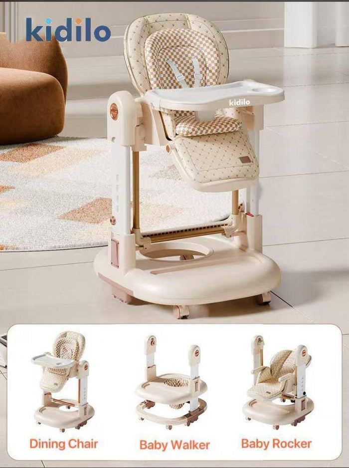 Kidilo 3-in-1 Highchair + baby Walker + baby Rocker - 015