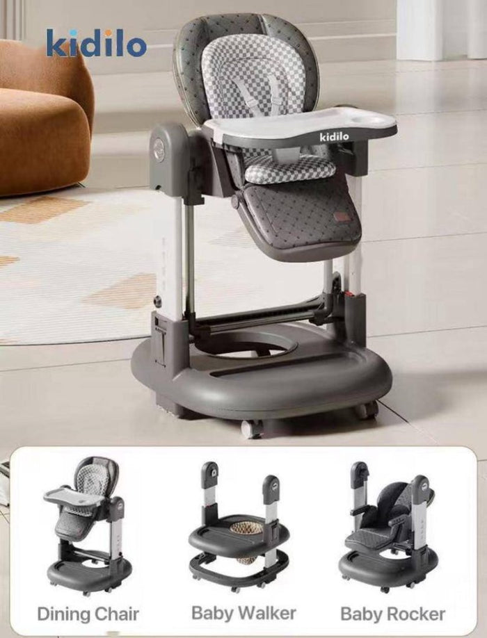 Kidilo 3-in-1 Highchair + baby Walker + baby Rocker - 015