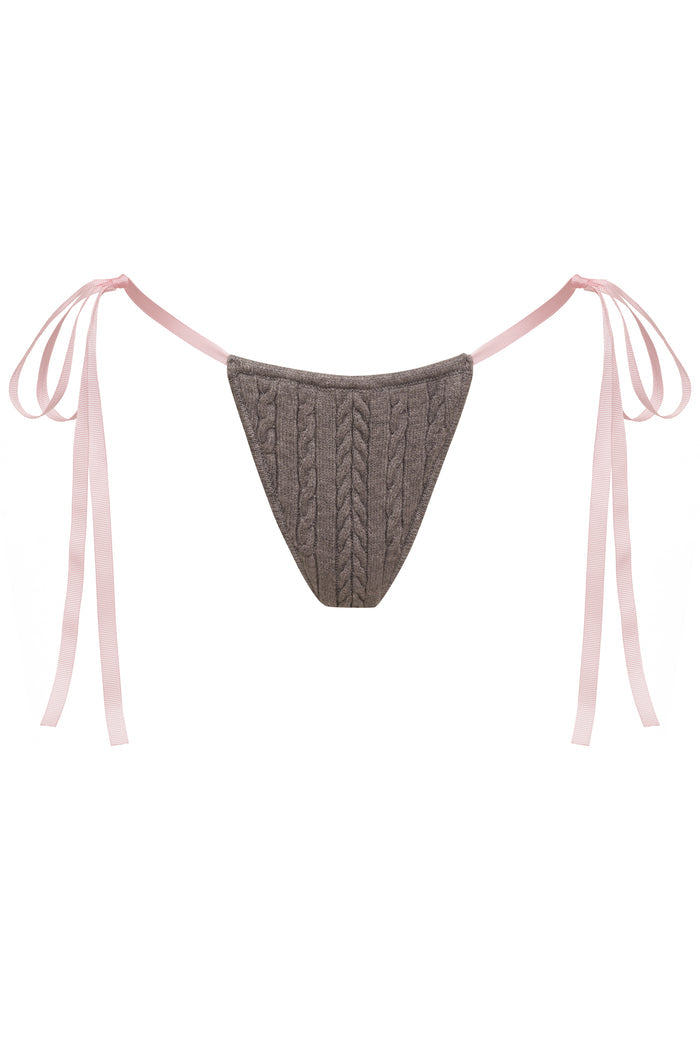 Kieran Cable Cloud Knit Brief - Dark Pearl