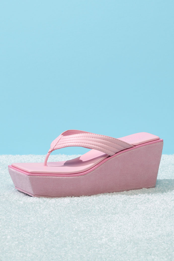 LA Girl Platform Baby Pink Flip Flop