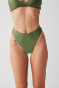 Laura high waist cheeky bikini bottom sea moss