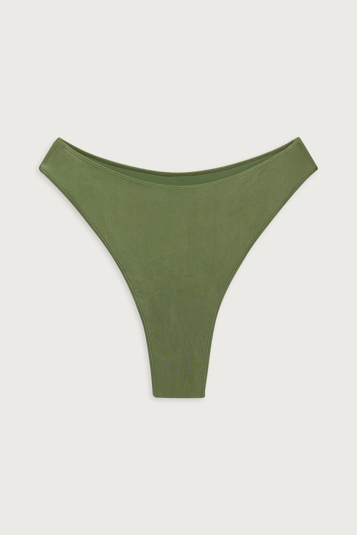 Laura high waist cheeky bikini bottom sea moss