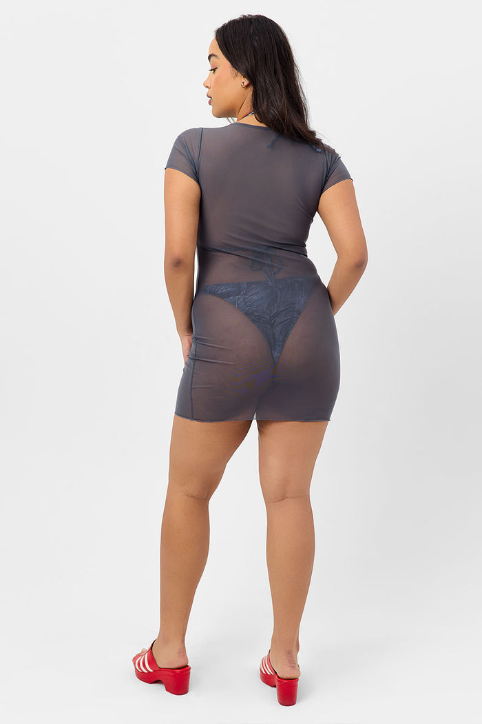 Lauryn Mesh Mini Dress Galaxy