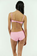 Lisa Eyelet Shine Bikini Bottom Cherry Blossom