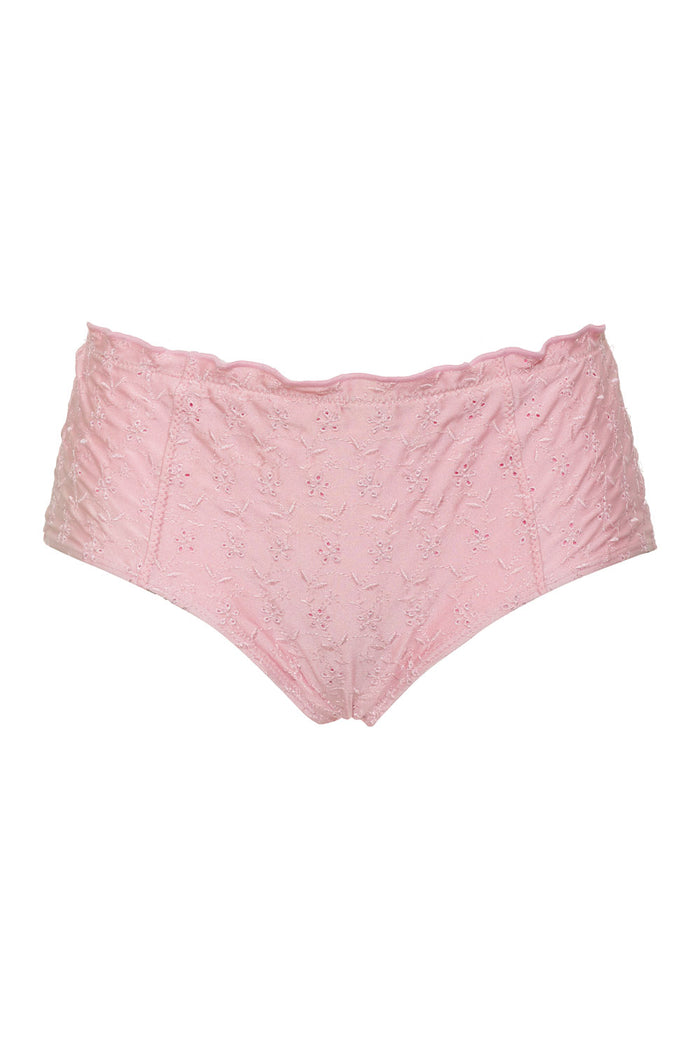 Lisa Eyelet Shine Bikini Bottom Cherry Blossom