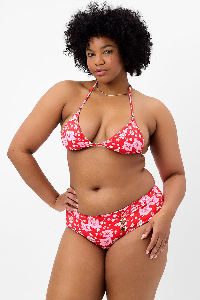 Lisa Coconut Girl Floral Full Coverage Bikini Bottom Extended