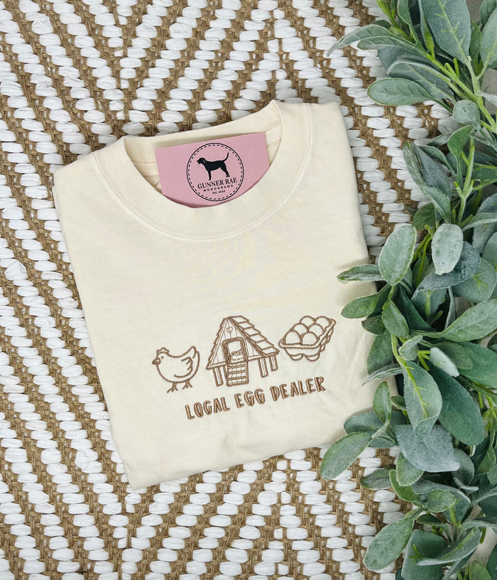 LOCAL EGG DEALER Embroidered T-shirt or Sweatshirt