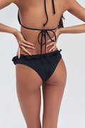 Lucia Eyelet Cheeky Bikini Bottom Black