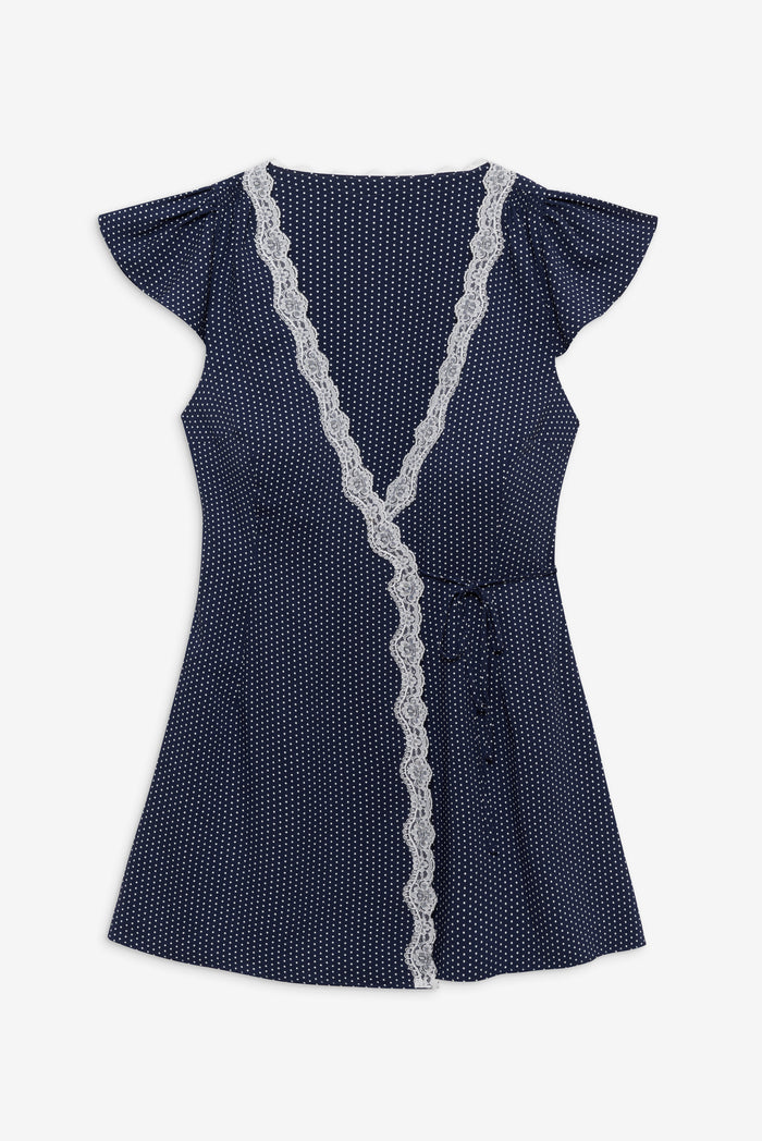 Lucy Crepe Dress Dotty Print