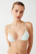 Lumia shine triangle bikini top pistachio