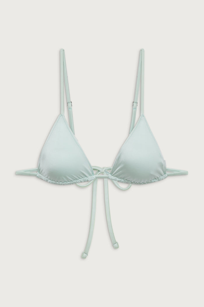 Lumia shine triangle bikini top pistachio