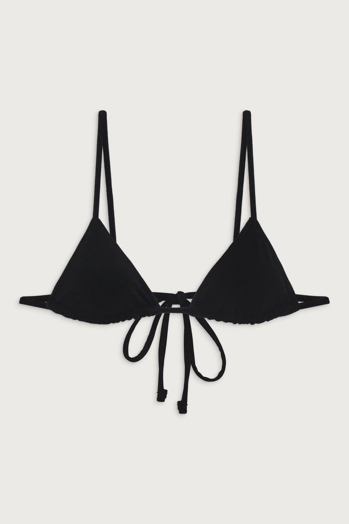 Lumia triangle bikini top black