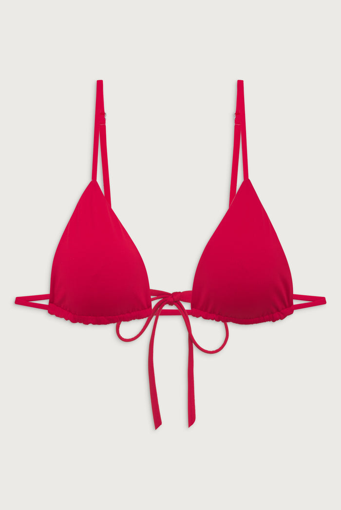 Lumia Triangle Bikini Top True Red