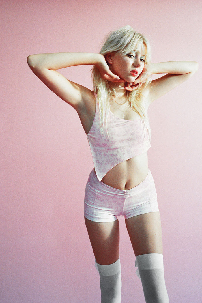 Lydia Asymmetrical Floral Sports Bra Upsy Daisy