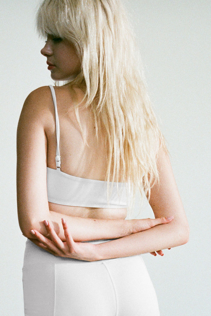Lydia Asymmetrical Sports Bra Icy Gray