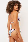 mackenzie patchwork print side tie cheeky bottom