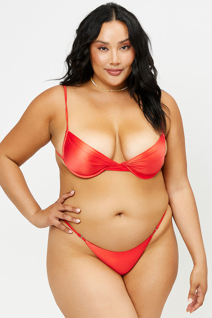 Maggie Grenadine Underwire Satin Top Extended