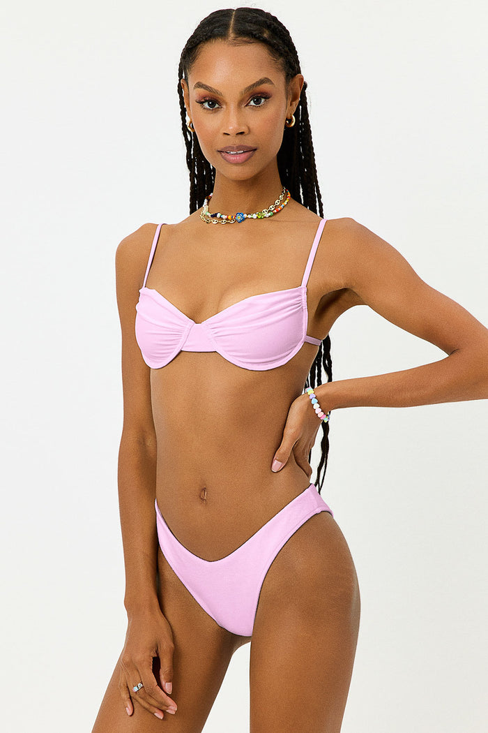 Maggie Shine Azalea Pink Underwire Bikini Top