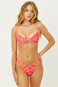 Maggie Hibiscus Honey Terry Underwire Bikini Top