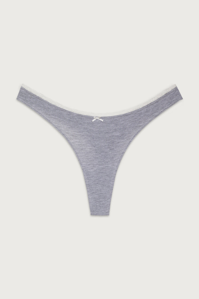 Maisie cotton thong heather grey