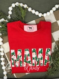MAMA CLAUS APPLIQUE Embroidered T-shirt or Sweatshirt