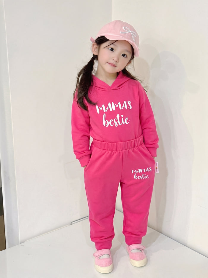Mama's Bestie Baby Girl Hooded Tracksuit Set (6-36M)