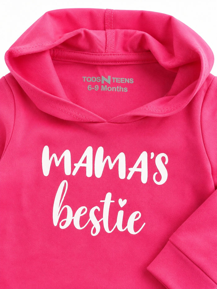 Mama's Bestie Baby Girl Hooded Tracksuit Set (6-36M)