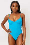 Marie Ocean Ribbed Underwire One Piece