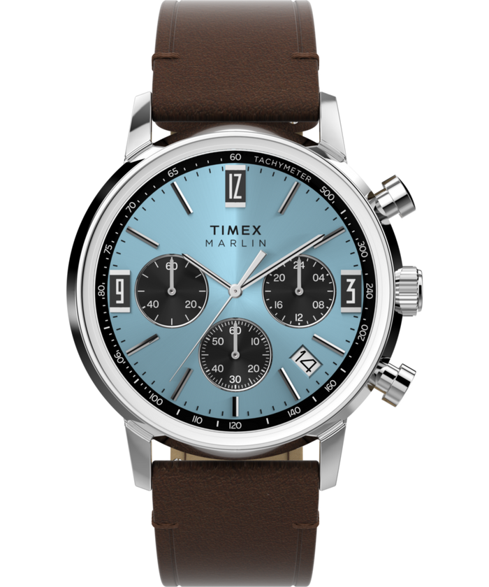 TW2Y66600 Marlin® Chronograph Tachymeter 40mm Leather Strap Watch Primary Image