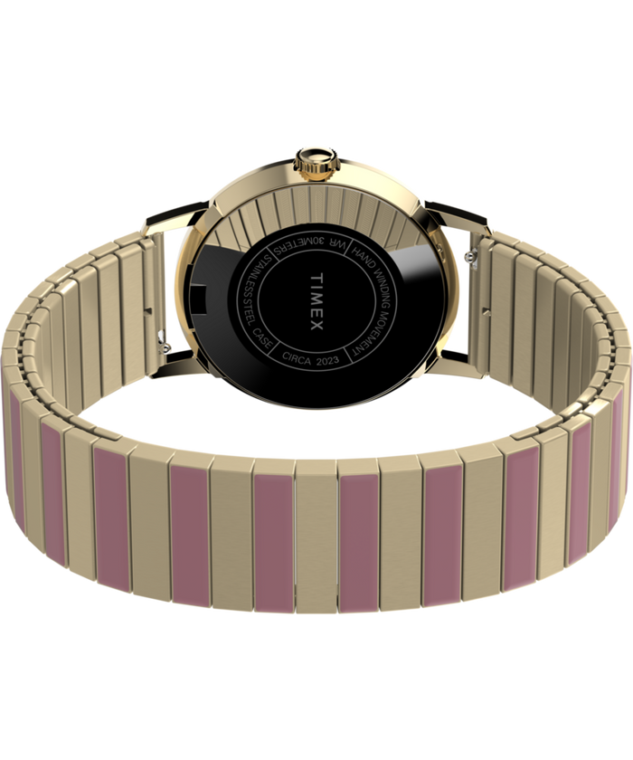 TW2W44500 Marlin® Hand-Wound 34mm Stainless Steel Expansion Band Watch
 Caseback with Attachment Image