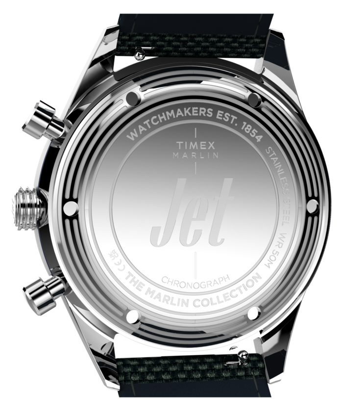 TW2Y89900 Marlin® Jet Chronograph 40mm Fabric Strap Watch  Caseback Image