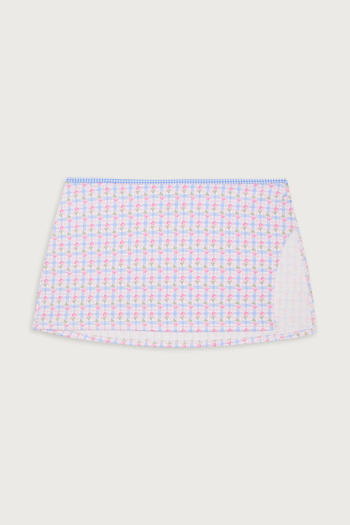 Marly plaid mini skirt rose picnic