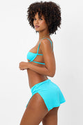 Marty Plissé Swim Skirt Bikini Bottom Aquamarine