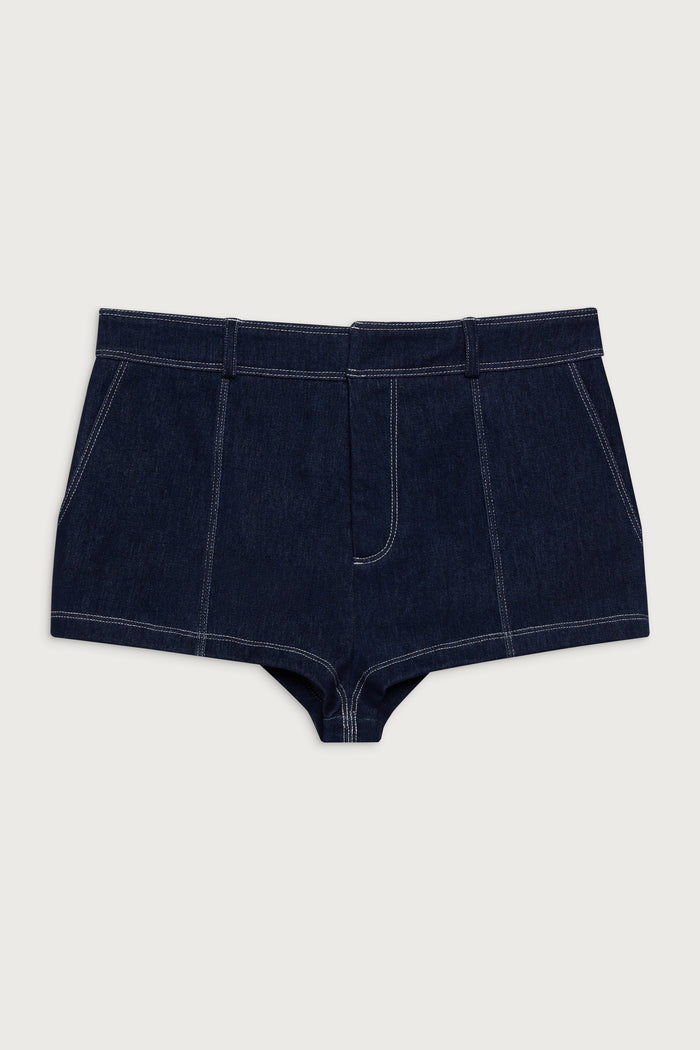 Mary denim mini short blue denim