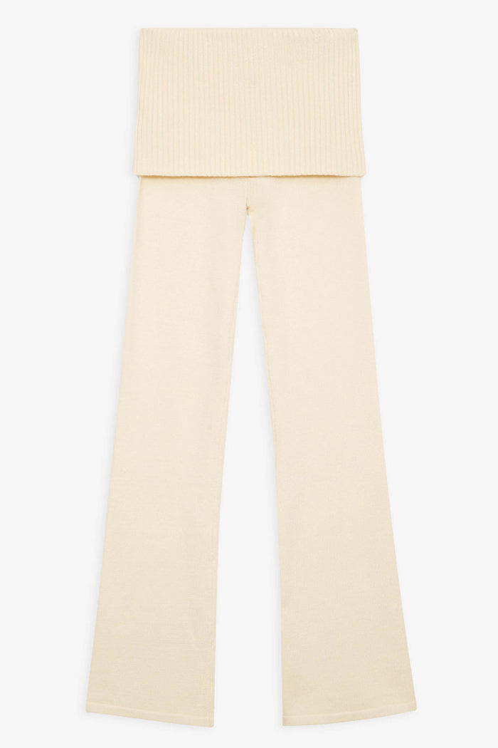 Mason Cloud Knit Flare Pant - French Vanilla