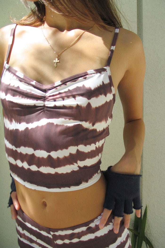 Meg Tankini Tie Dye Bikini Top Taro Tie Dye