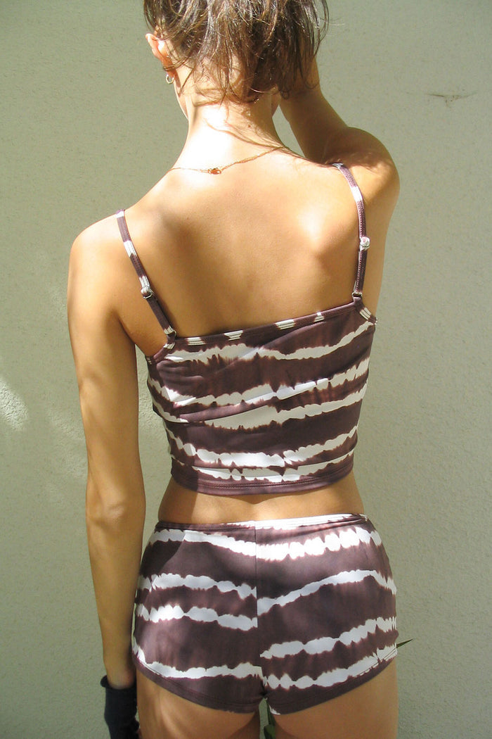 Meg Tankini Tie Dye Bikini Top Taro Tie Dye