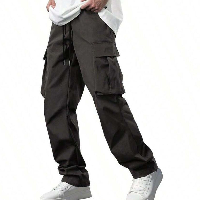 Men's Leisure Cargo Drawstring Pants