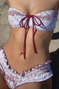 Meredith Floral Bandeau Bikini Top Bisous Lace