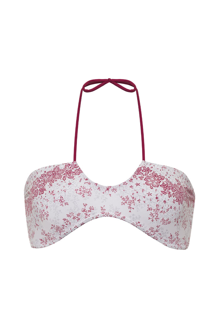 Meredith Floral Bandeau Bikini Top  Bisous Lace
